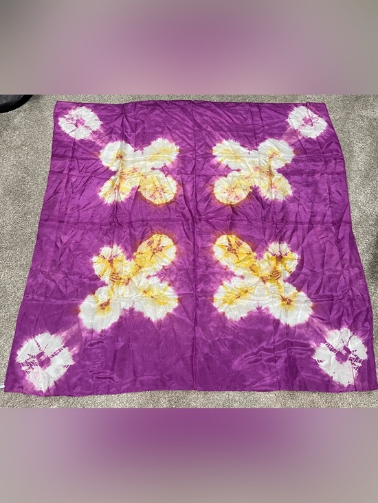 Accessories - Vintage Tie-dye Silk Scarf